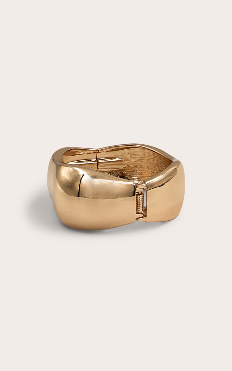 Gold Smooth Abstract Cuff image 3