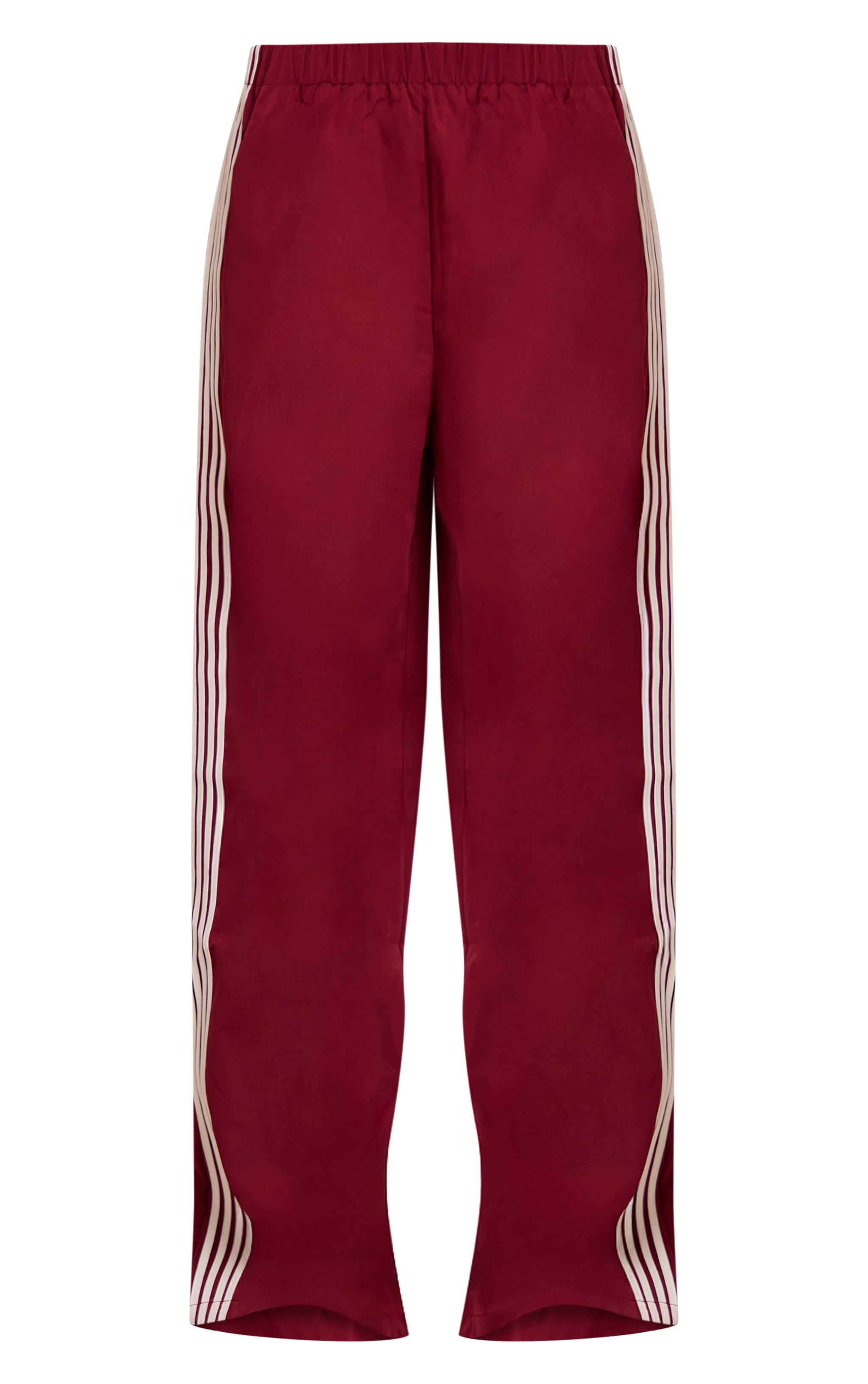 Bas de survêtement en nylon prune à rayures sur les côtés image 5