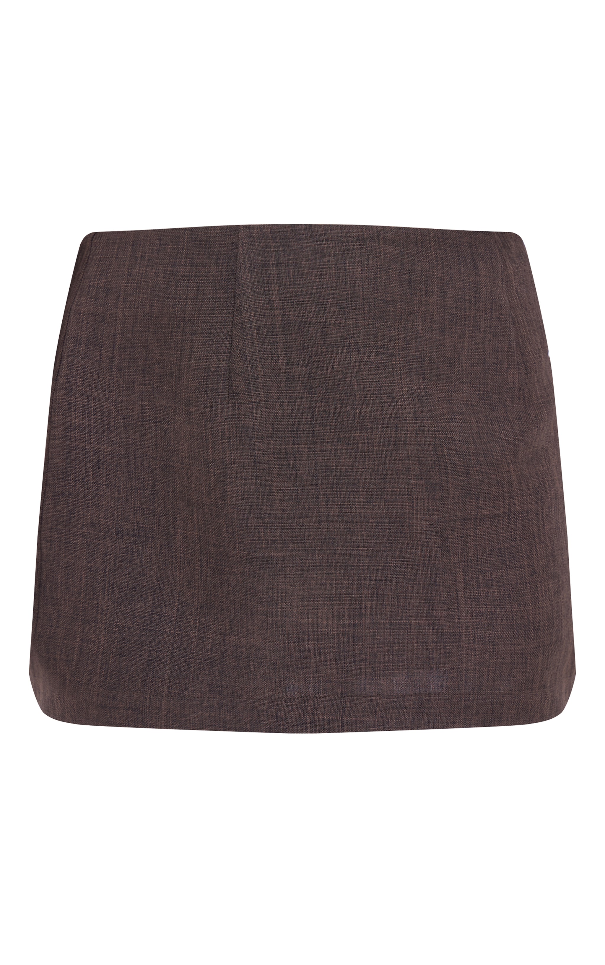 Chocolate Brown Tailored Boucle Micro Mini Skirt image 5