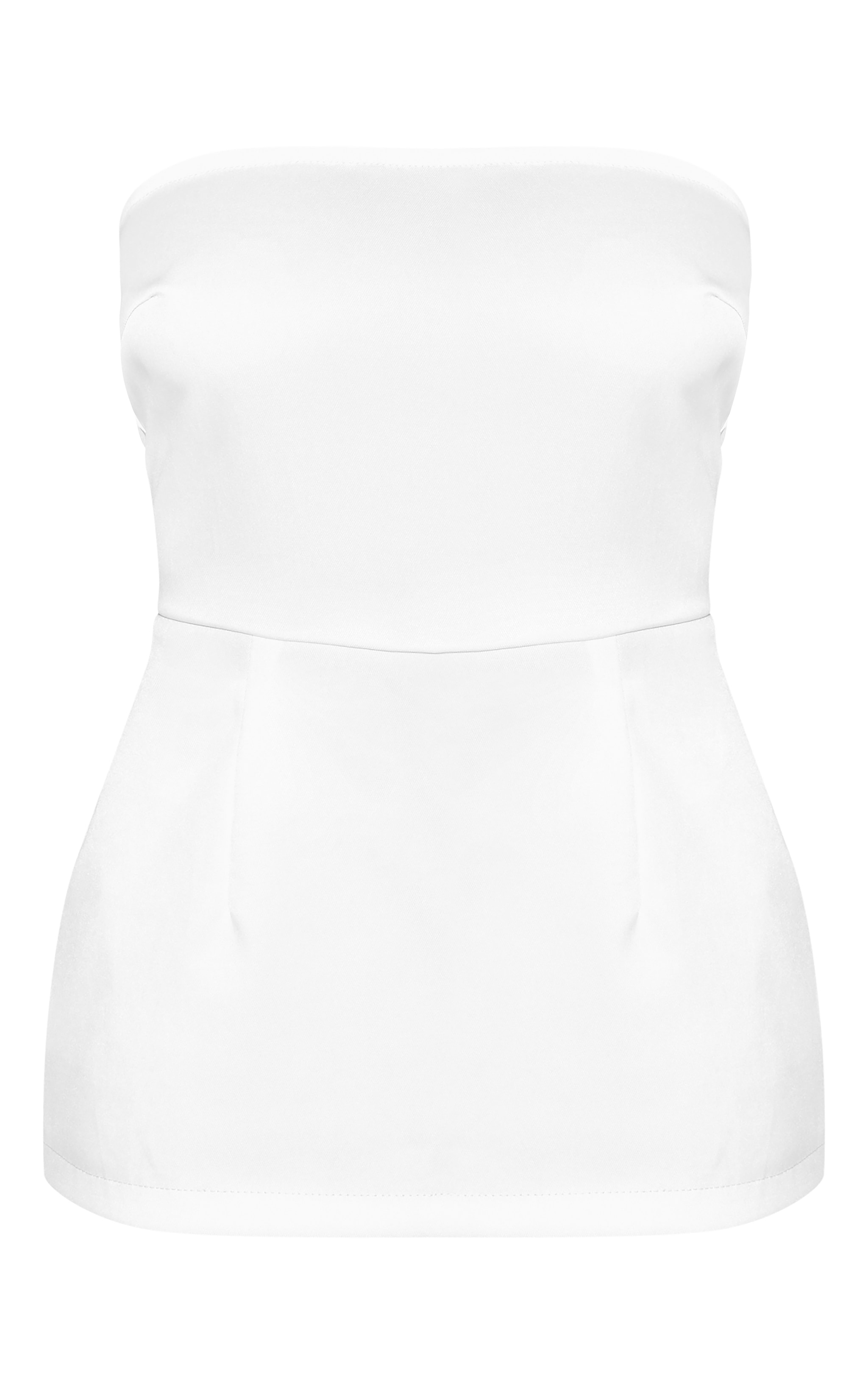 Top bustier de tailleur tissée crème image 5