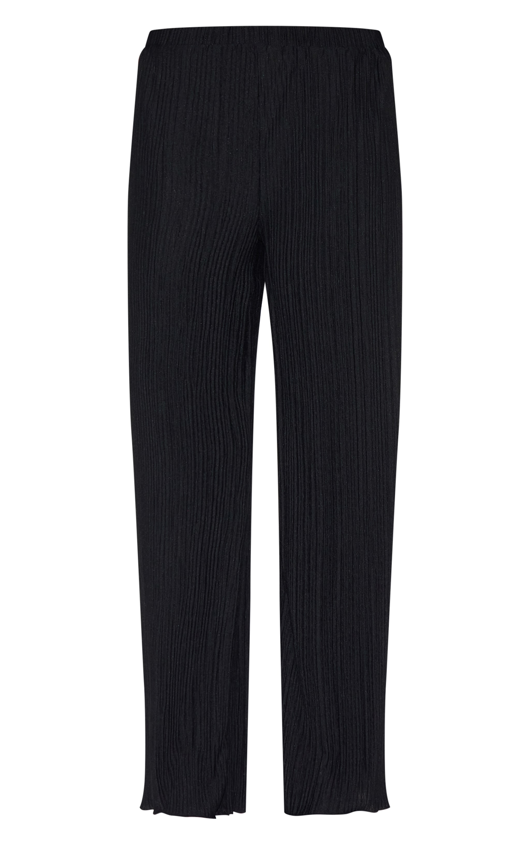 Pantalon large texturé noir plissé image 5