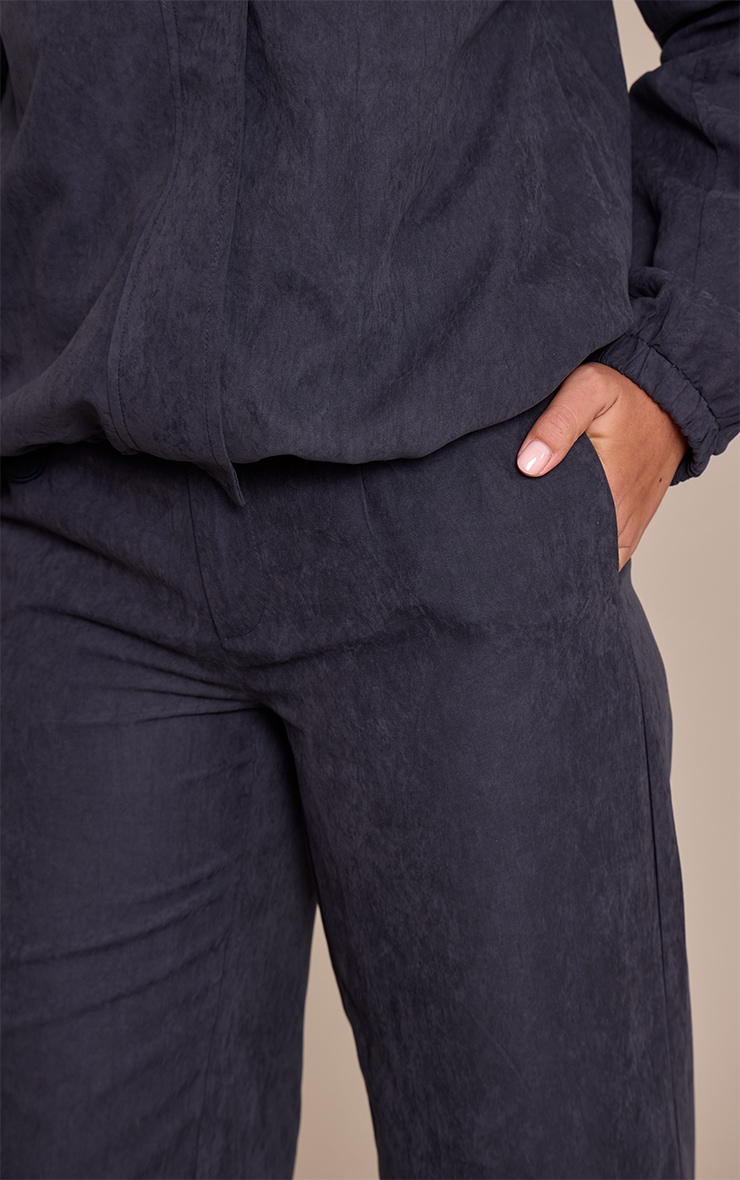 Navy Peach Skin Straight Leg Pant image 4