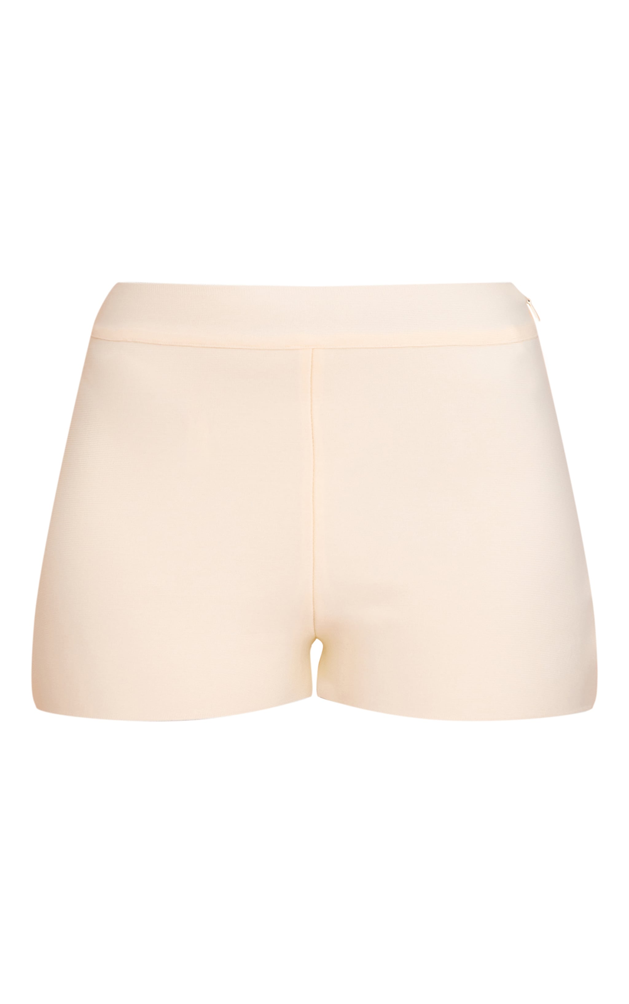 Butter Yellow Tailored Bandage Mid Rise Shorts image 6