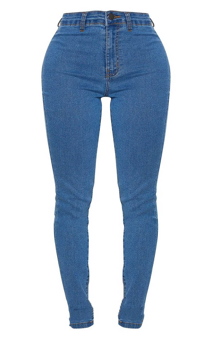 Shape Mid Blue Wash Disco Skinny Jeans image 5