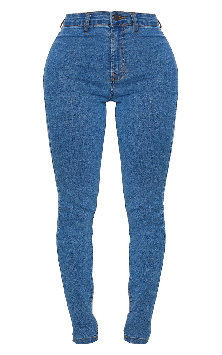 Shape Mid Blue Wash Disco Skinny Jeans image 3