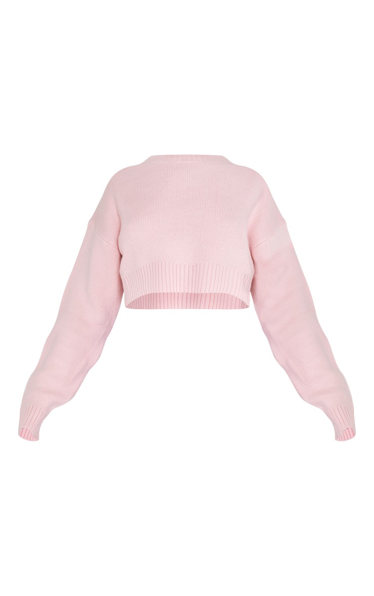 Pink Cropped Freedom Sweatshirt image 5