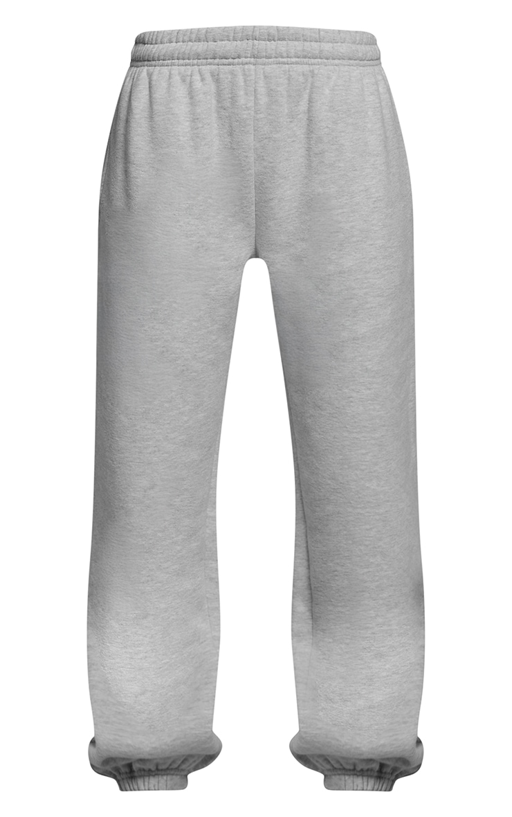 Ash Grey Cotton Fleece Cuffed Sweatpants image 5