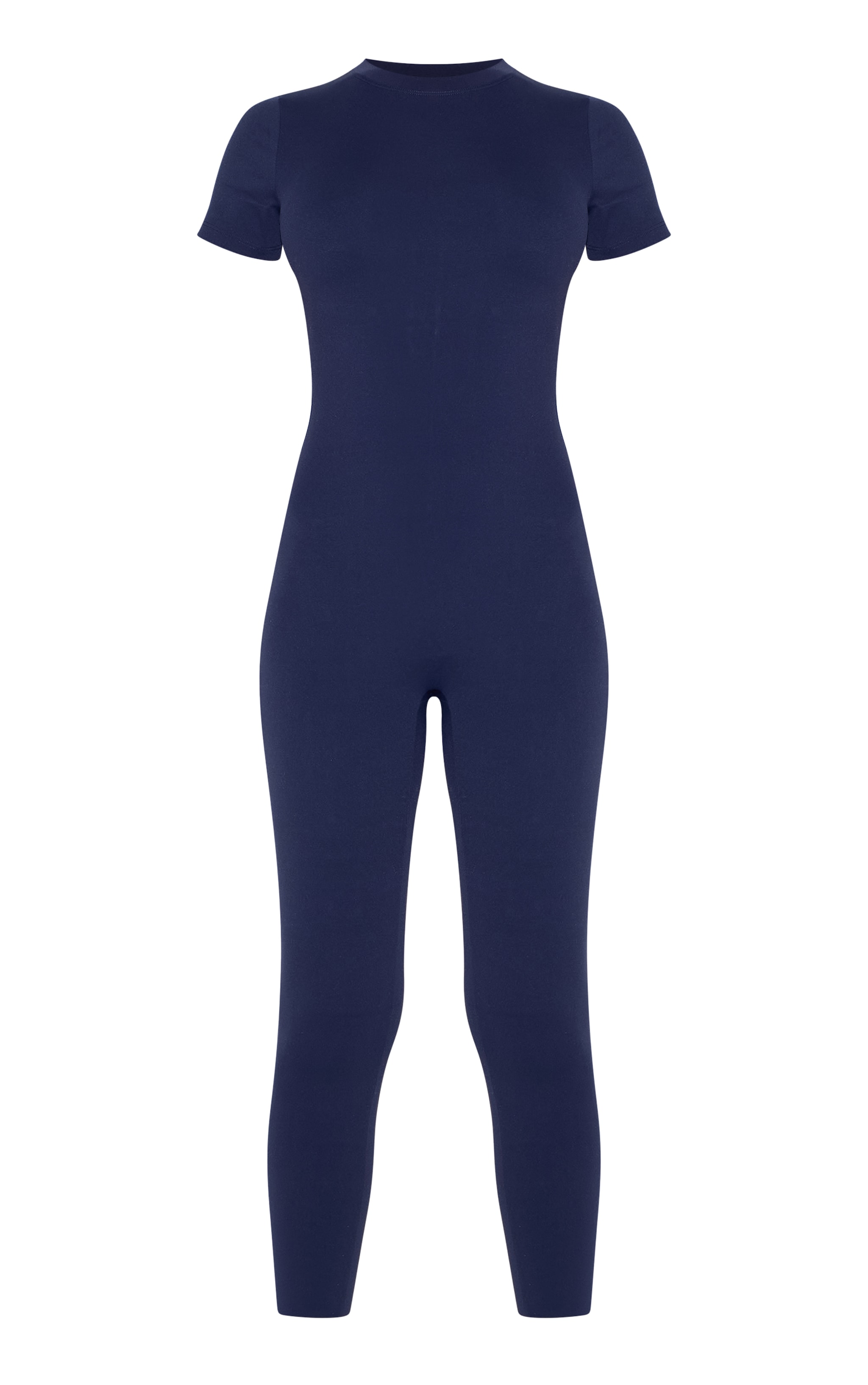 Petite Navy Short Sleeve Sculp Unitard image 5