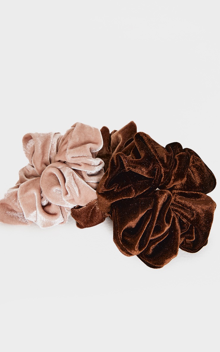 Natural 3 Pack Velvet Scrunchie image 3