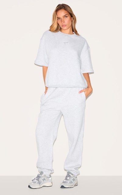 Ash Grey Sweat Cuffed High Waist Sweatpants