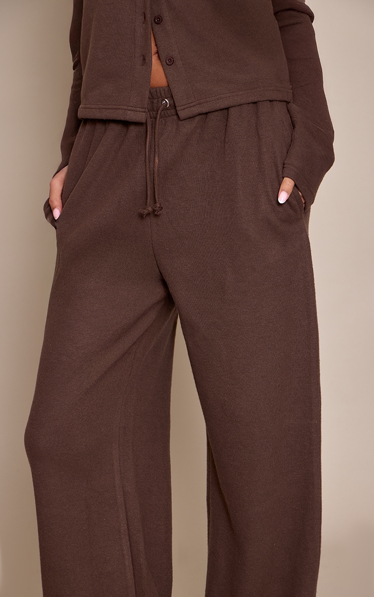 Tall Chocolate Soft Touch Wide Leg Joggers image 4