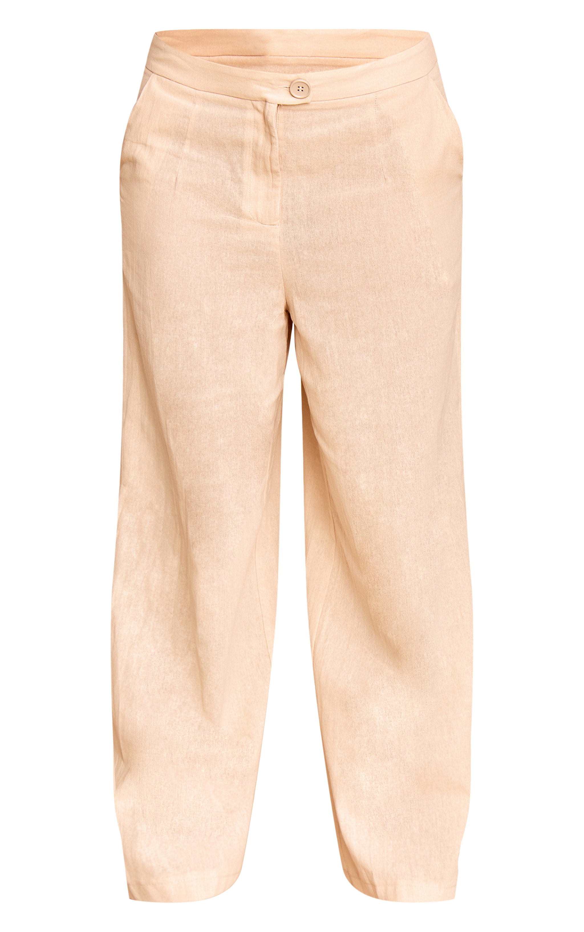 Plus Sand Stripe Linen Look Wide Leg Pants image 5