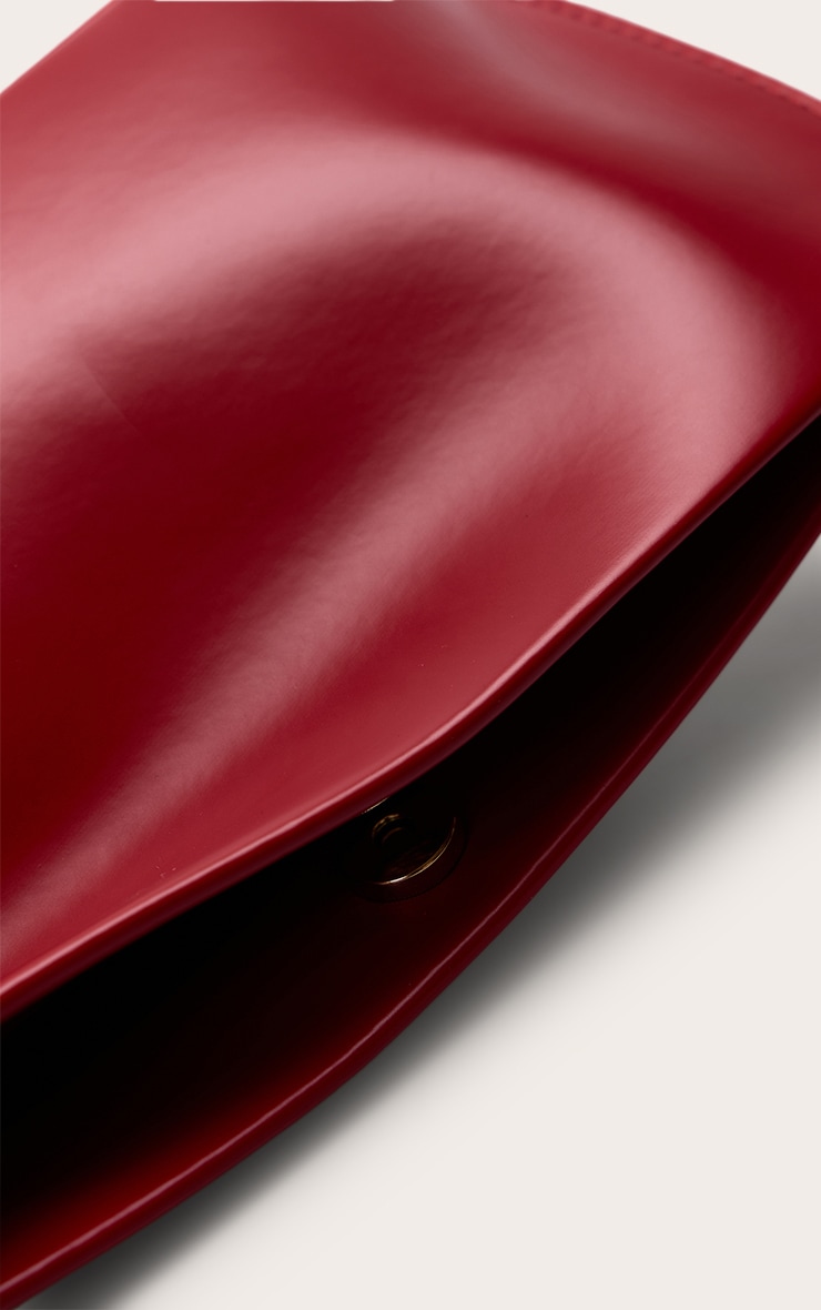 Red Matte Shoulder Teardrop Strap Bag image 4