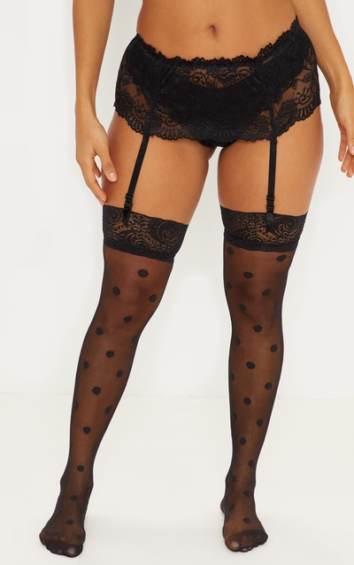 black eyelash lace & fishnet detail body ups