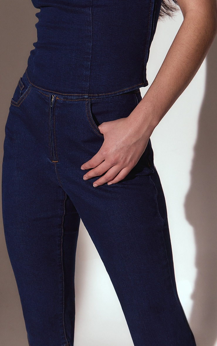 Indigo Denim Low Rise Capri image 4