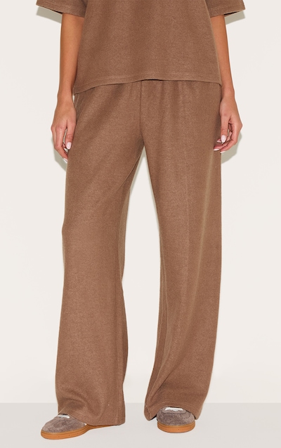 Deep Taupe Soft Touch Wide Leg Sweatpants