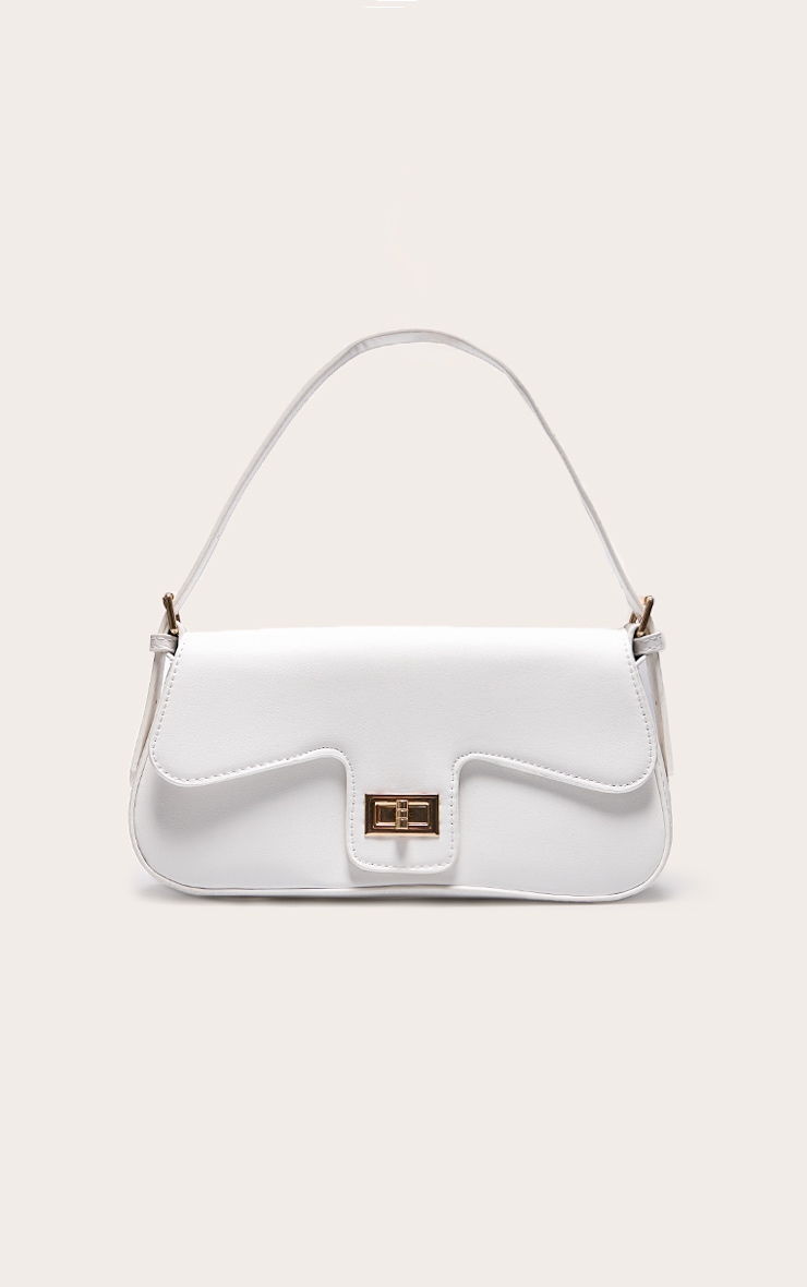 White Envelope Shoulder Bag image 1