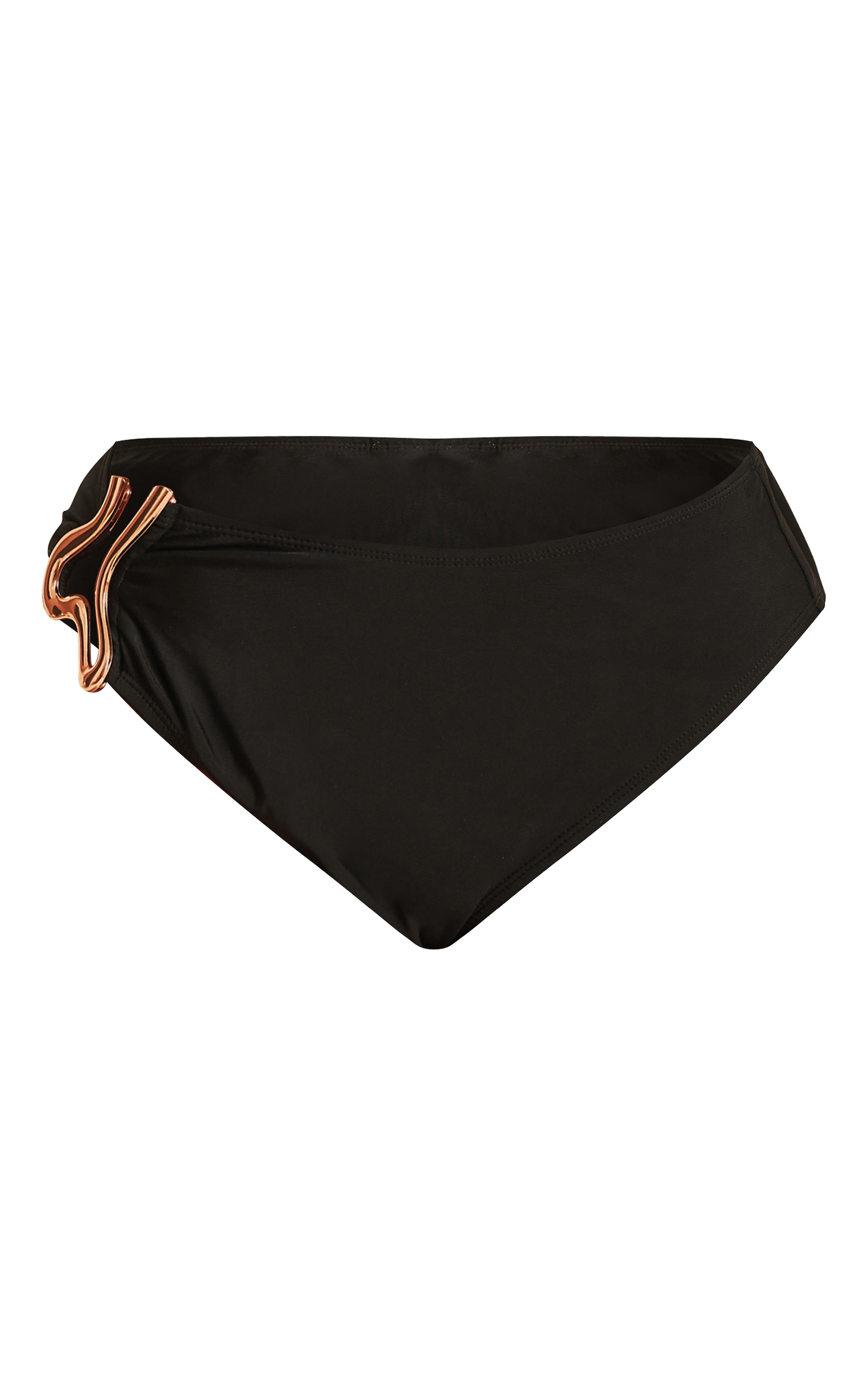Shape Black Gold Wave Trim Bikini Bottoms image 5