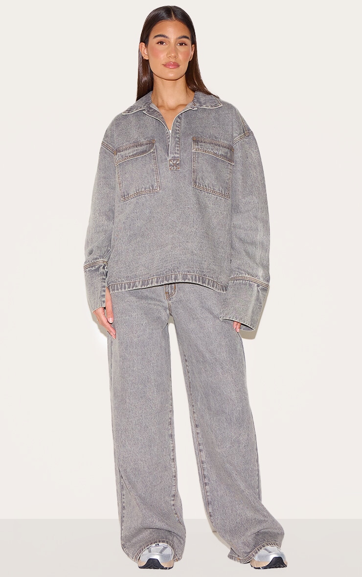 Jean style large ample gris image 1