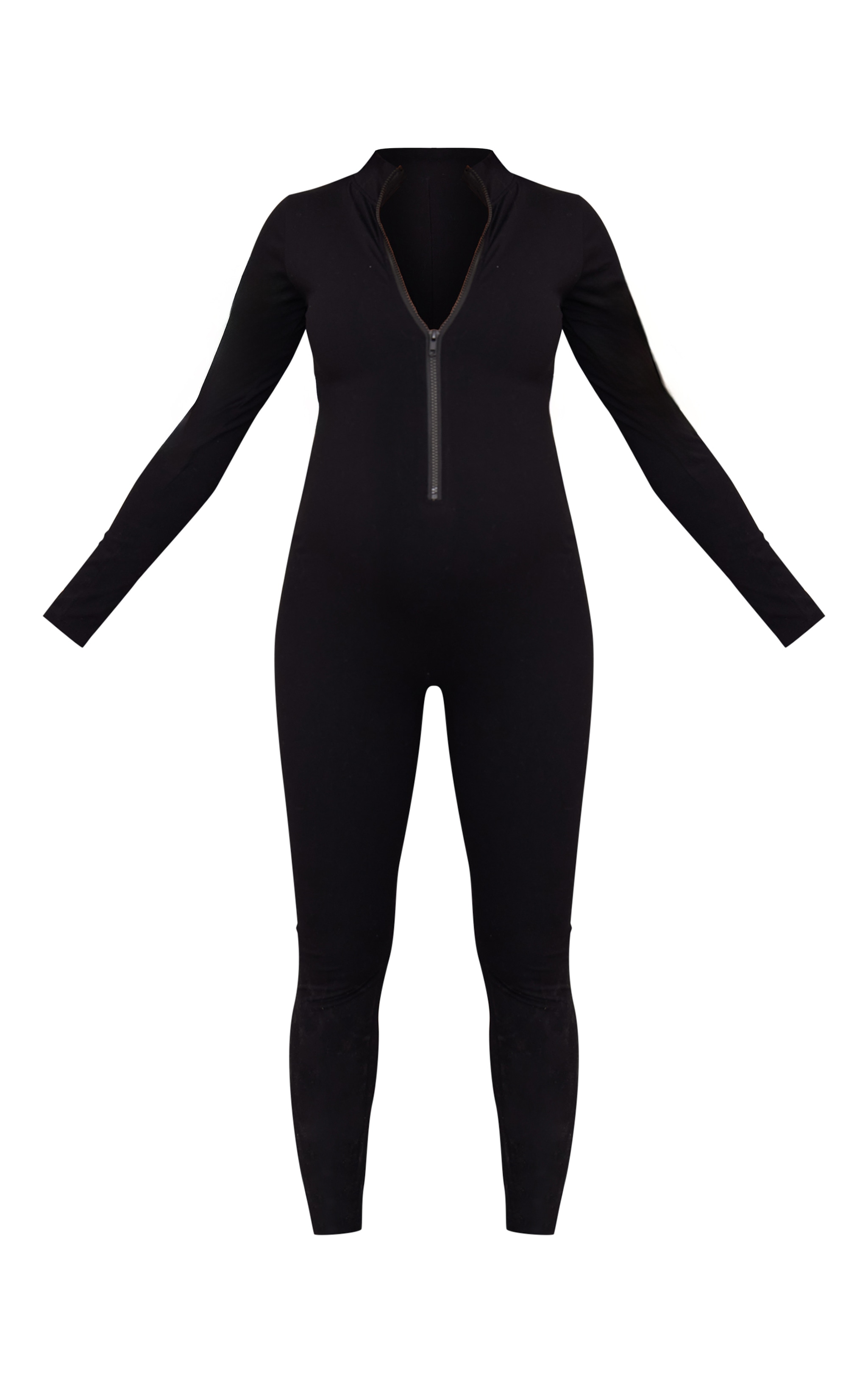 Maternity Black Snatched Sculpt Long Sleeve Jumpsuit image 5