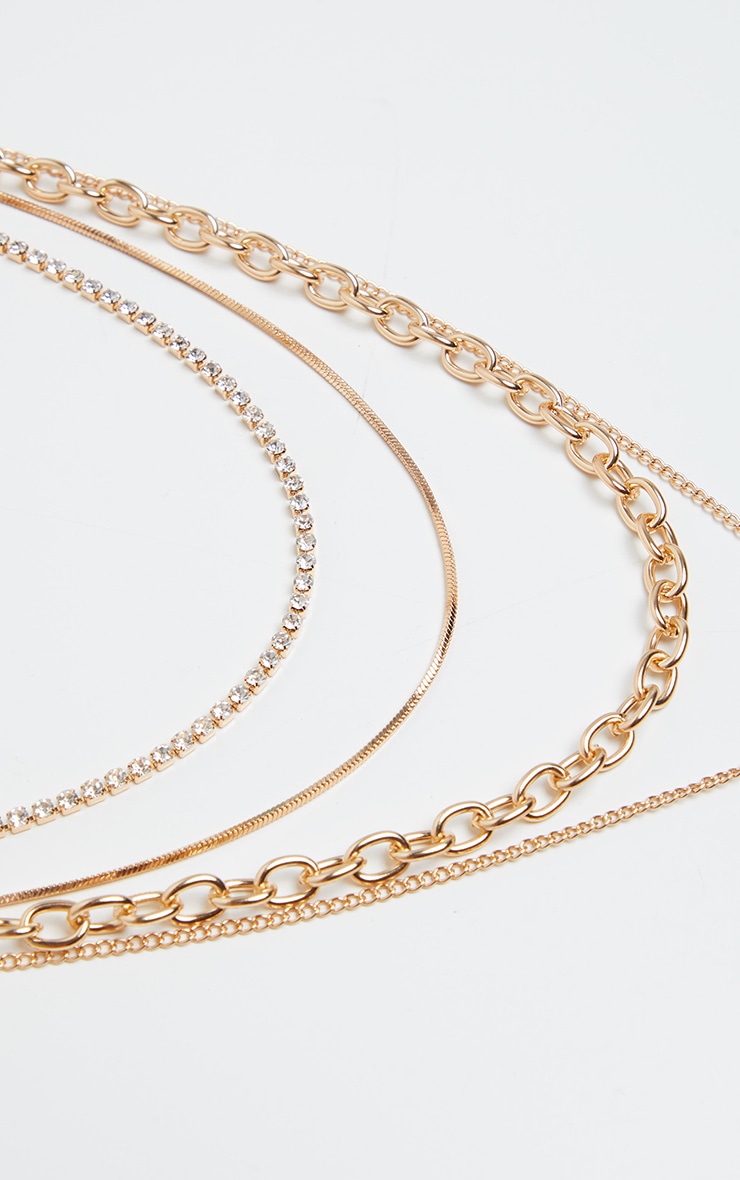 Gold necklace snake chain