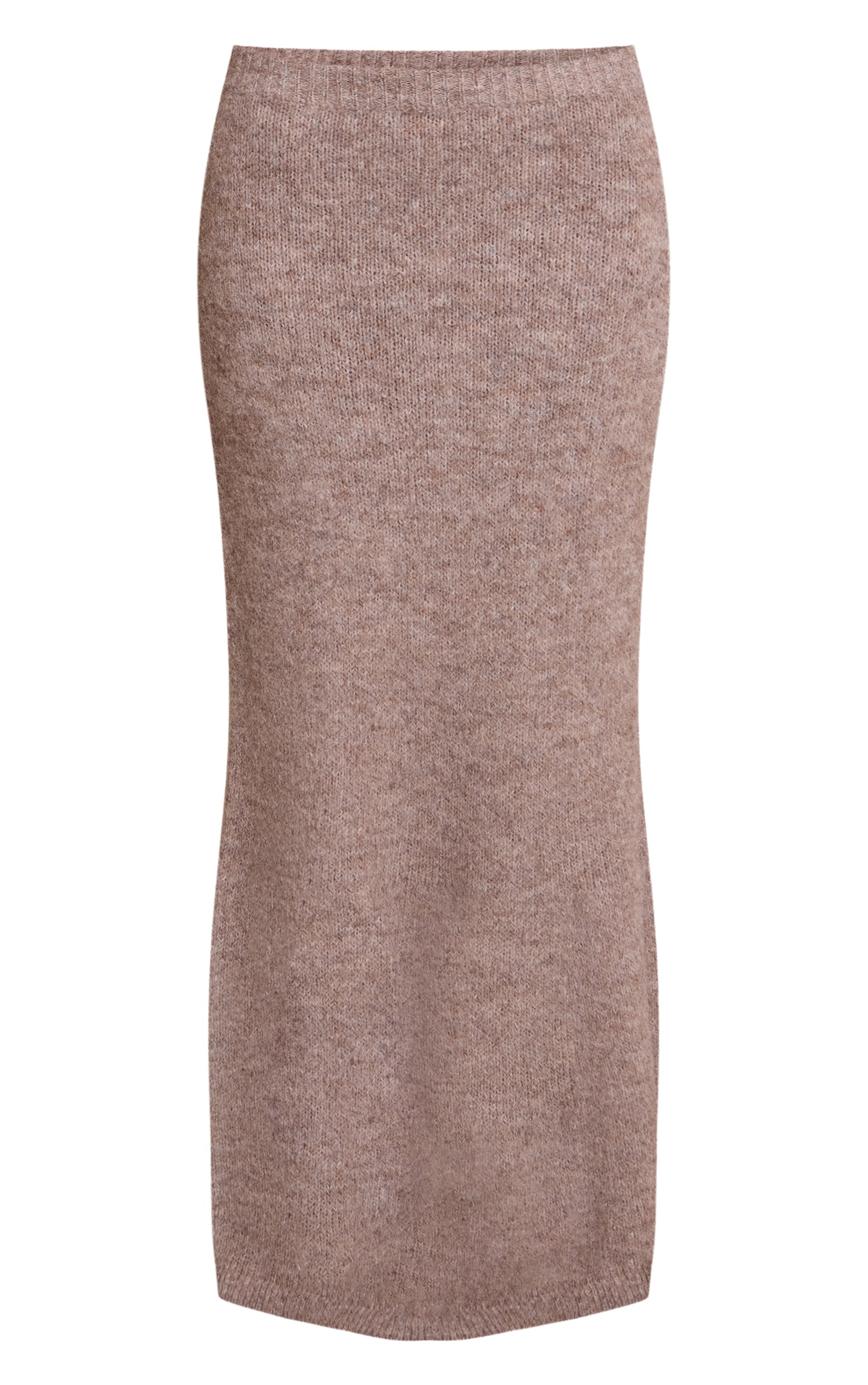 Taupe Knitted Maxi Skirt image 5