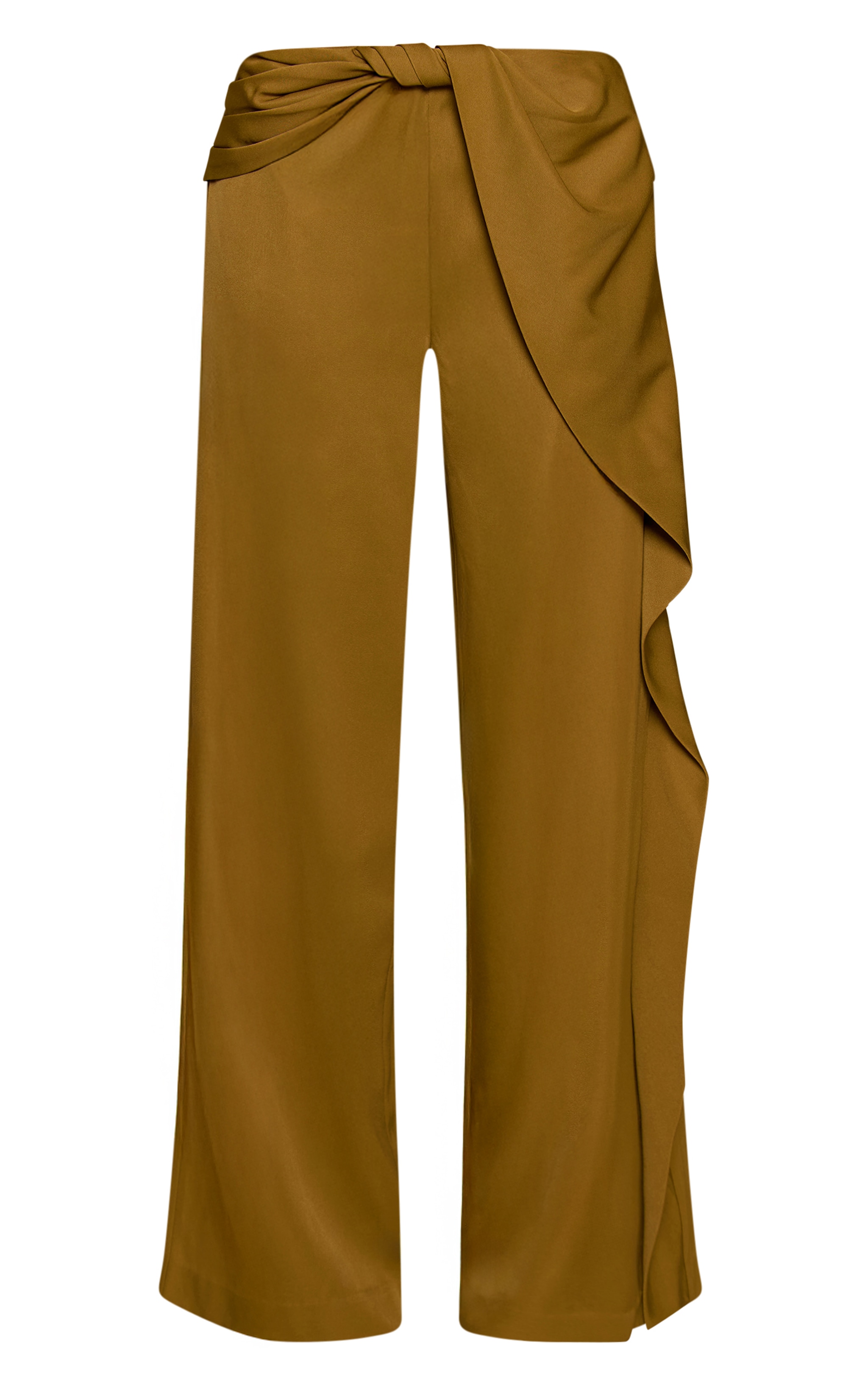 Chartreuse Twist Detail Pants image 5
