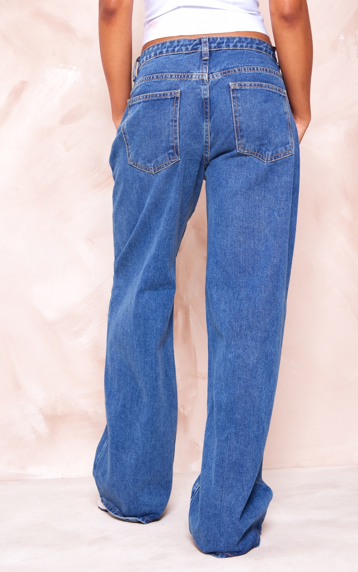 Faded Vintage Wash Low Rise Boyfriend Jeans PrettyLittleThing