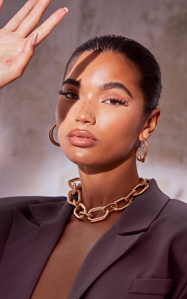 Collier chaîne oversize doré