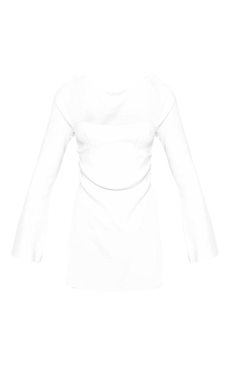 Petite Off White Knitted Longline Top image 5