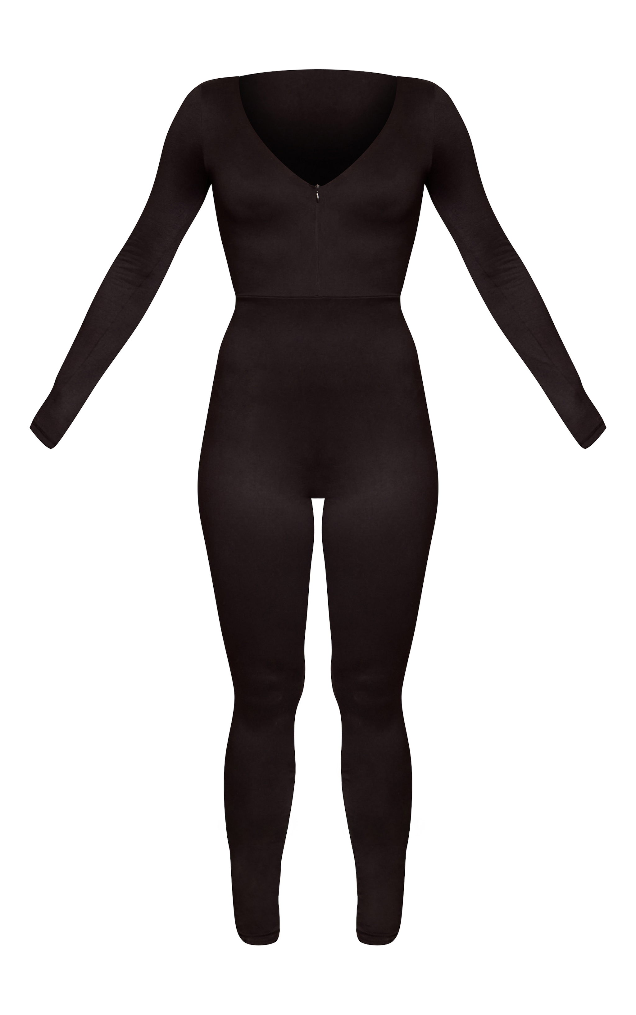 Black Soft Touch Zip Up Jumpsuit image 5