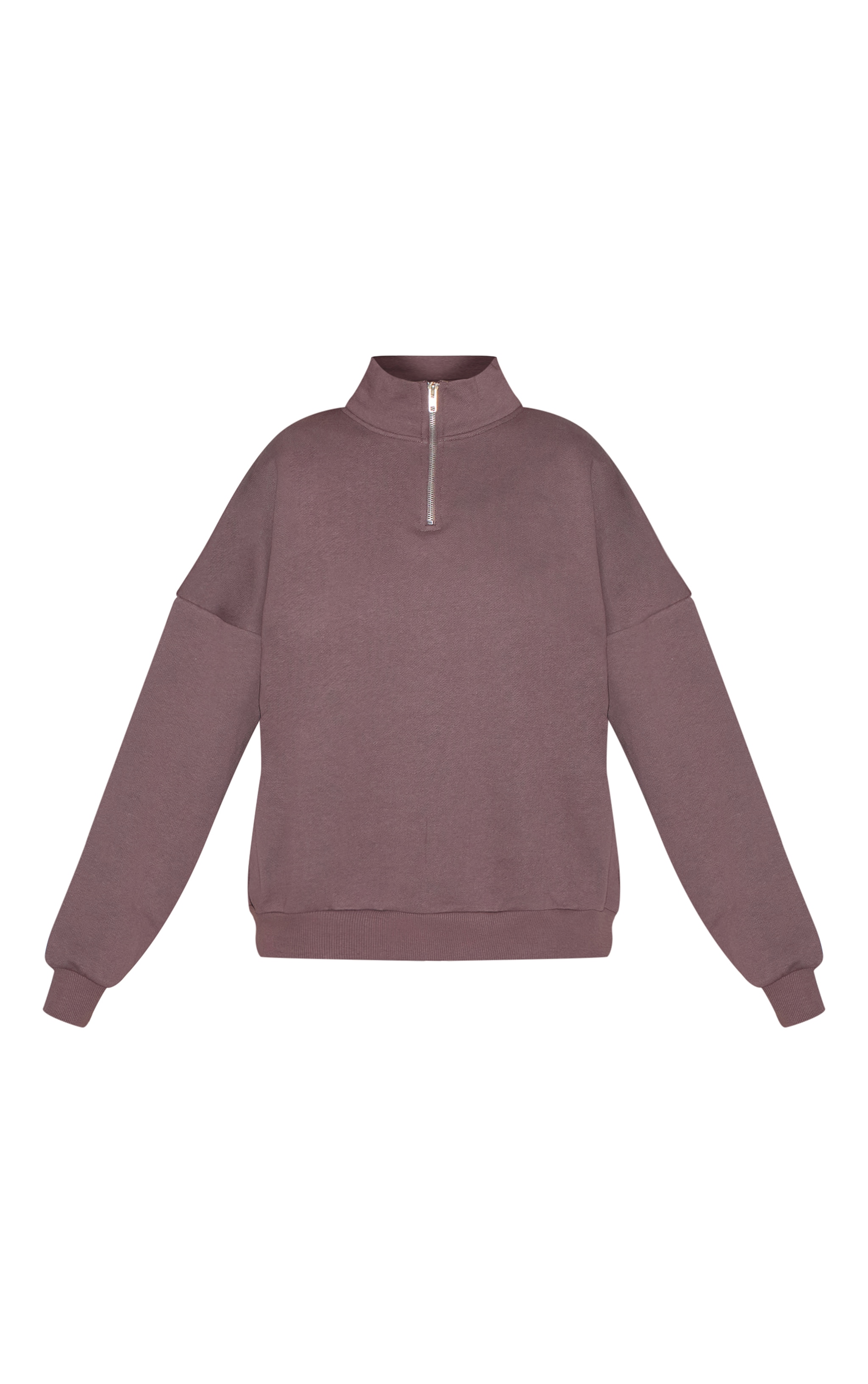 Sweat oversize deluxe gris anthracite à col montant et zip image 5