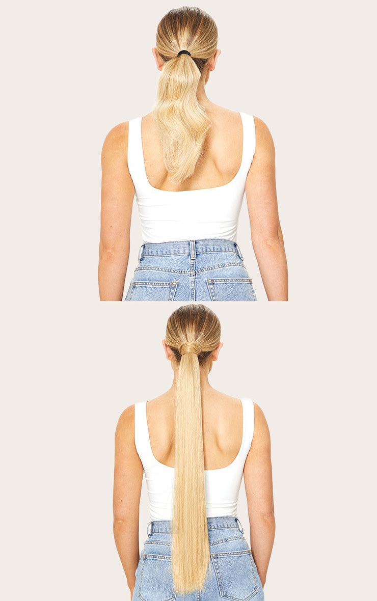 LullaBellz Grande Lengths 26" Straight Wraparound Pony Golden Blonde image 3