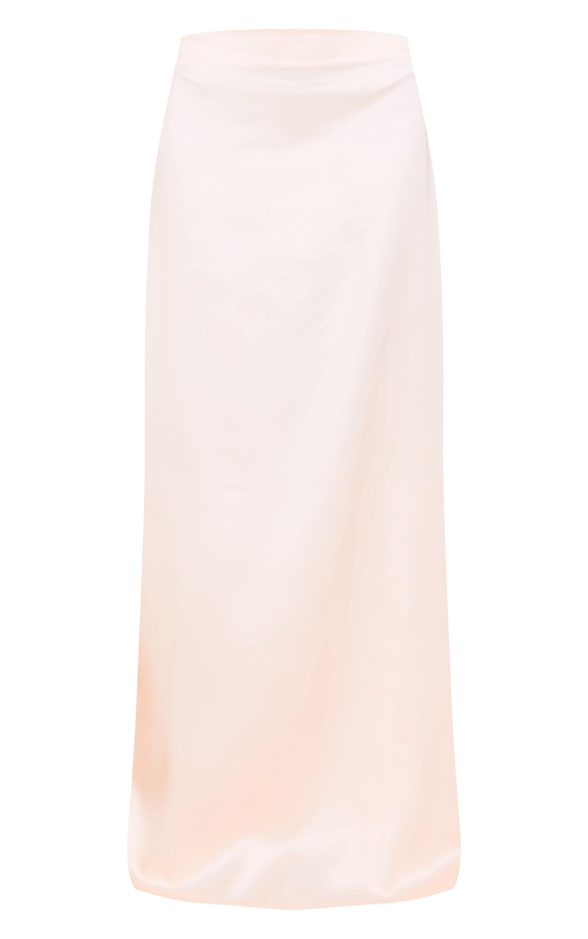 Champagne Satin Floaty Mid Rise Maxi Skirt image 5