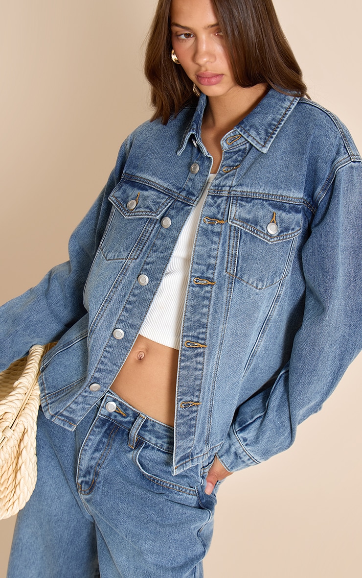 Vintage Oversized Denim Shirt image 4