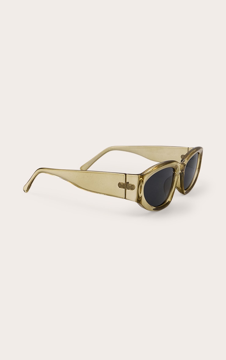 Butter Yellow Chunky Angled Sunglasses image 3
