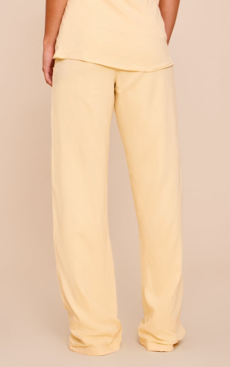 Petite Butter Cream Wide Leg Pull On Pants image 3