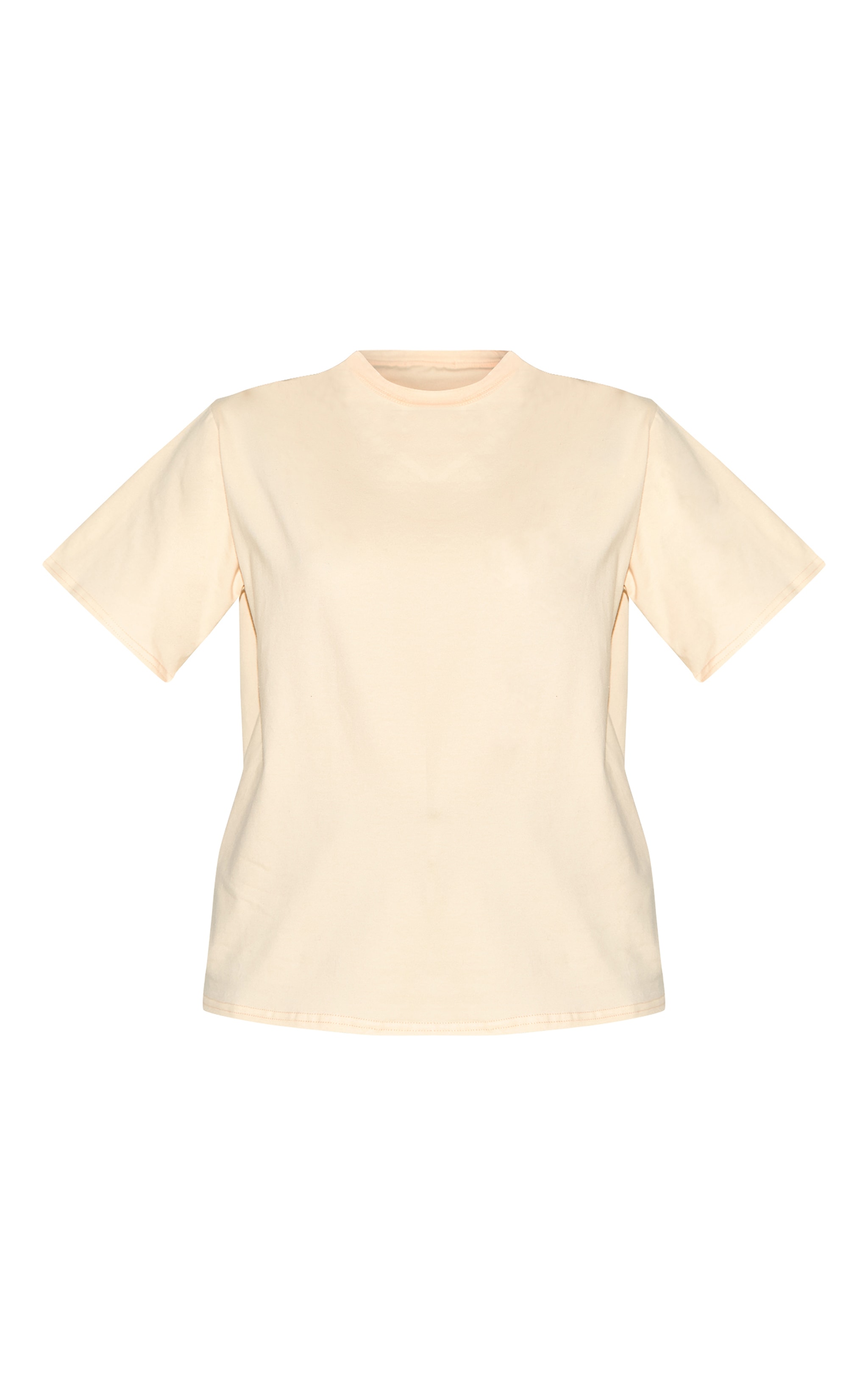 Butter Yellow Cotton Basic Oversized T-shirt image 5