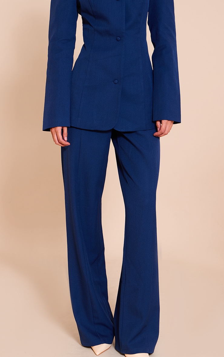 Pantalon de tailleur large bleu marine image 2