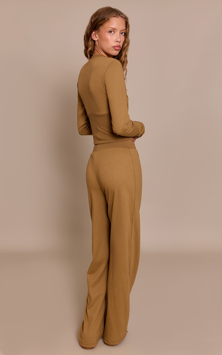 Taupe Super Soft Wide Leg Pants image 3