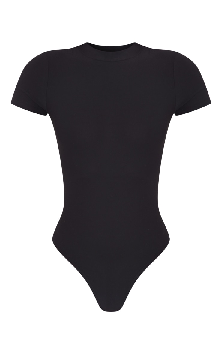 Black Soft Touch Short Sleeved Bodysuit image 5