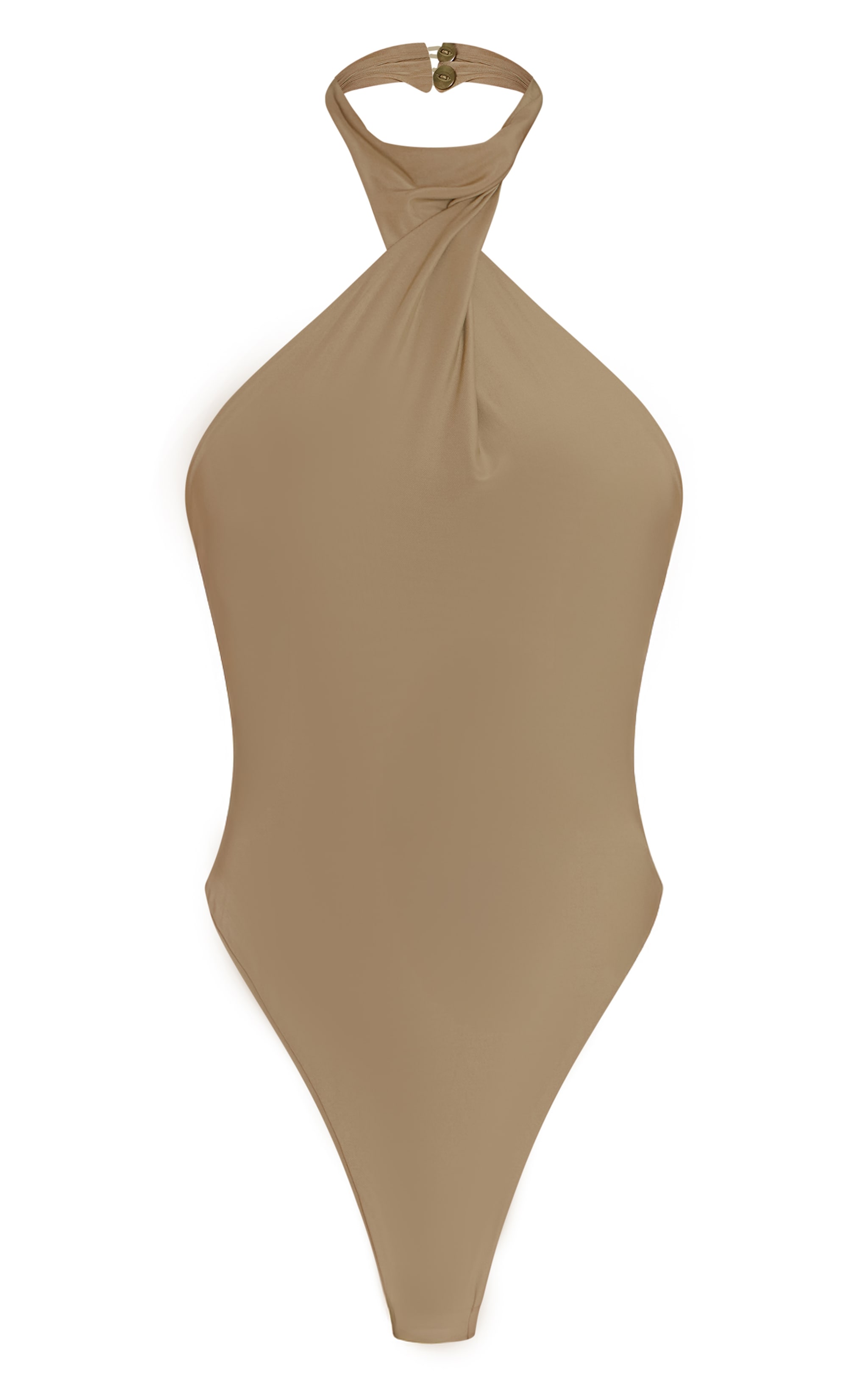 Golden Olive Slinky Plait High Neck Bodysuit image 5