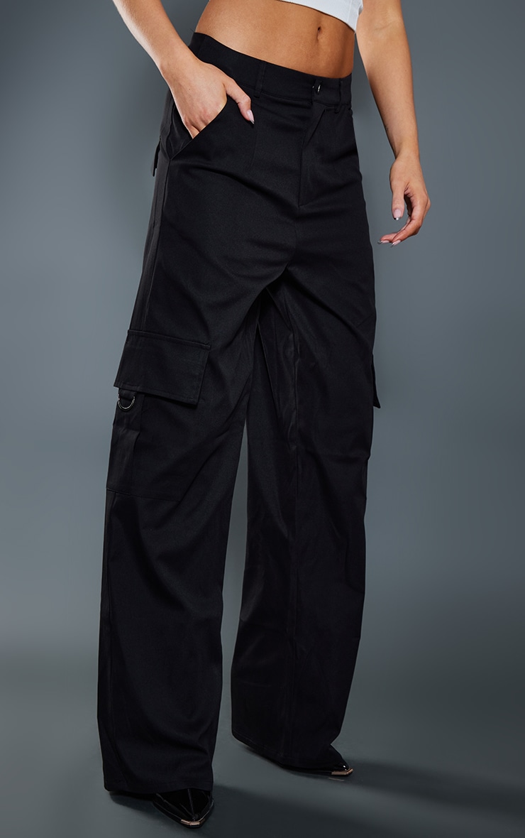 Plus Pantalon Cargo Léger Parachute Bleu Marine Cordons