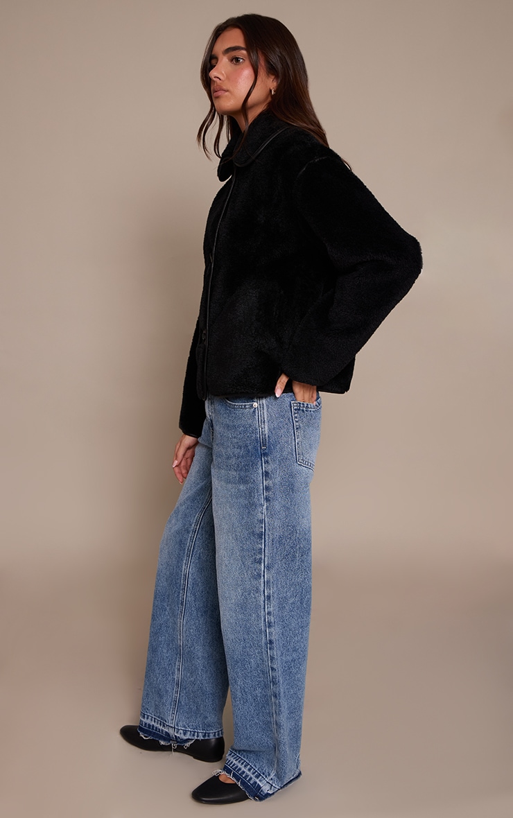 Black Borg Cropped Coat image 3