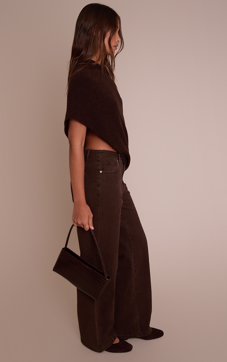 Top style cape bouclé chocolat image 3
