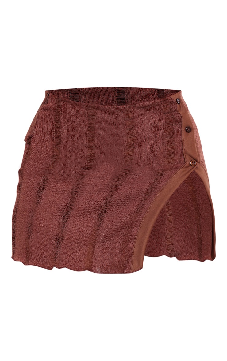 Jupe Hawaïenne Imprimée Déchirée – Bleu Foncé Court – Taille XXL