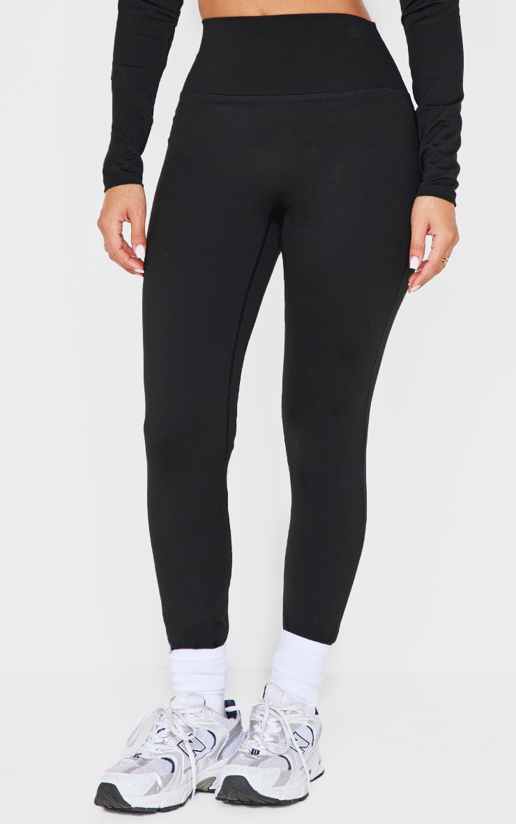 Petite Black Sculpt High Waist Gym Leggings image 2