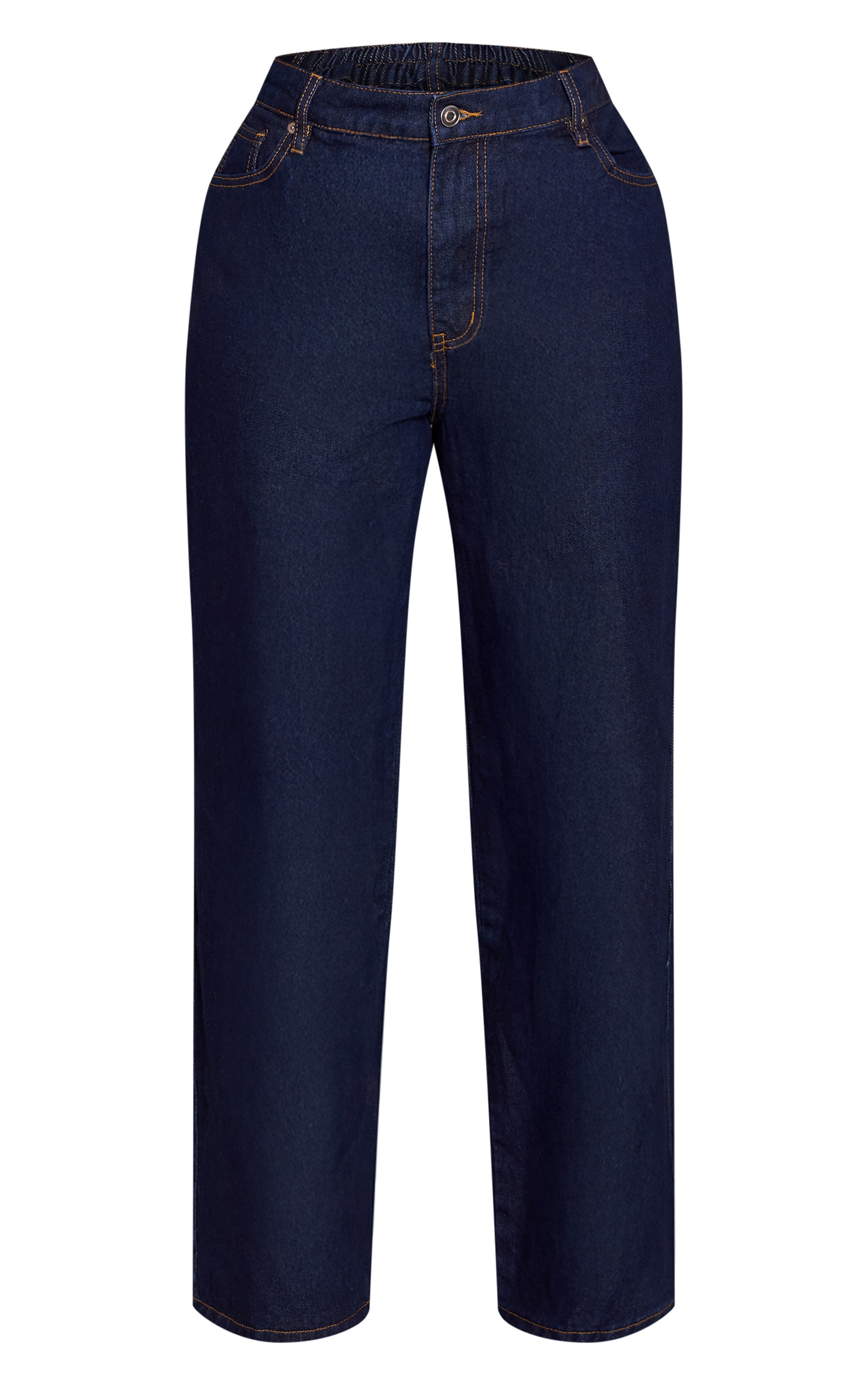 Shape Indigo Elastic Waistband Straight Leg Denim Jeans image 5