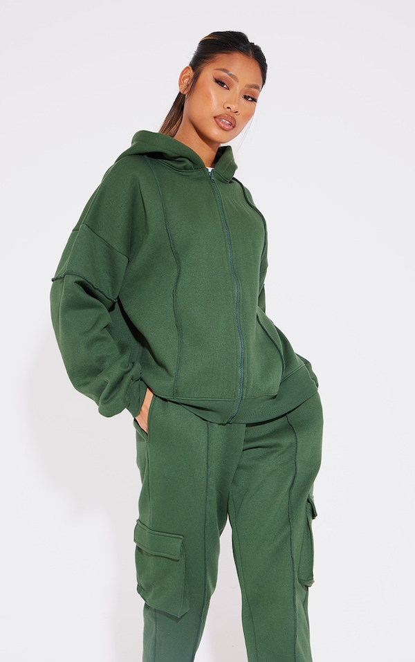 Spruce Green Comfort Zone Full Zip Hoodie