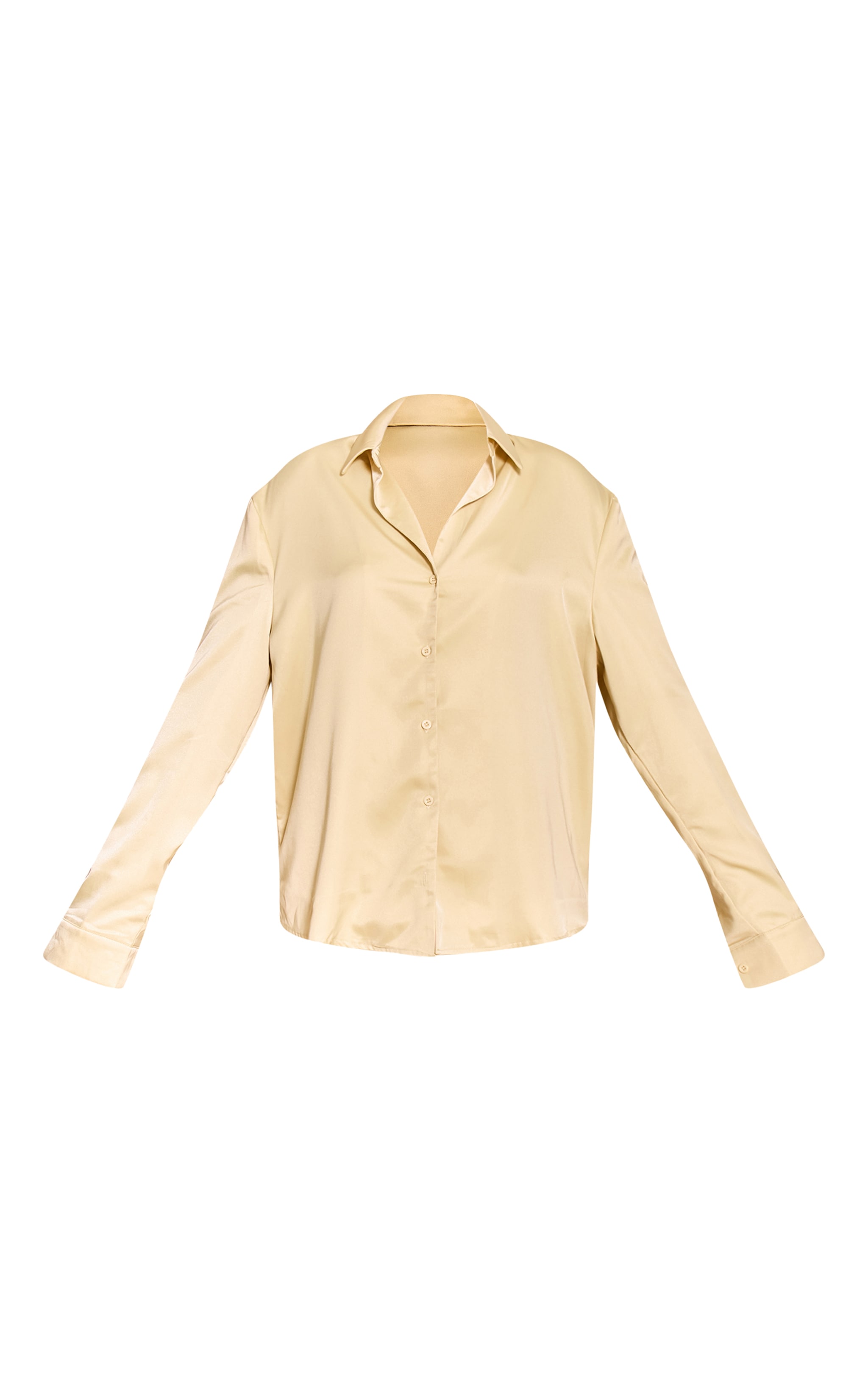 Butter Cream Satin Oversized Shirt image 5